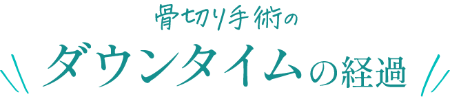 骨切り手術の経過