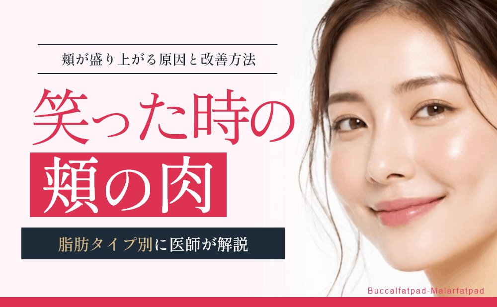 微笑む女性の顔アップとテキスト
