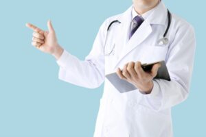 人差し指を立てる医師03