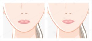 口角挙上の術後イメージのイラスト