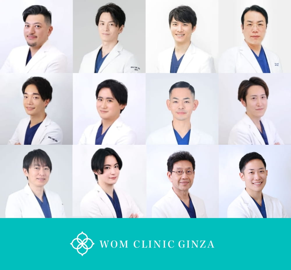 白衣を着た男性医師12人の顔写真
