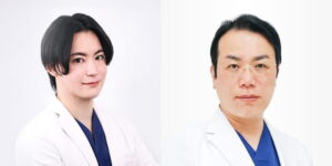 白衣を着た淺川医師と佐々木医師