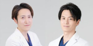 白衣を着た髙田医師と中井医師